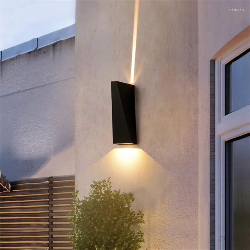 Wall Lamp Outdoor Waterproof Simple LED Bathroom Bedroom Bedside Lights Fixture Corridor Iron Art Sconce