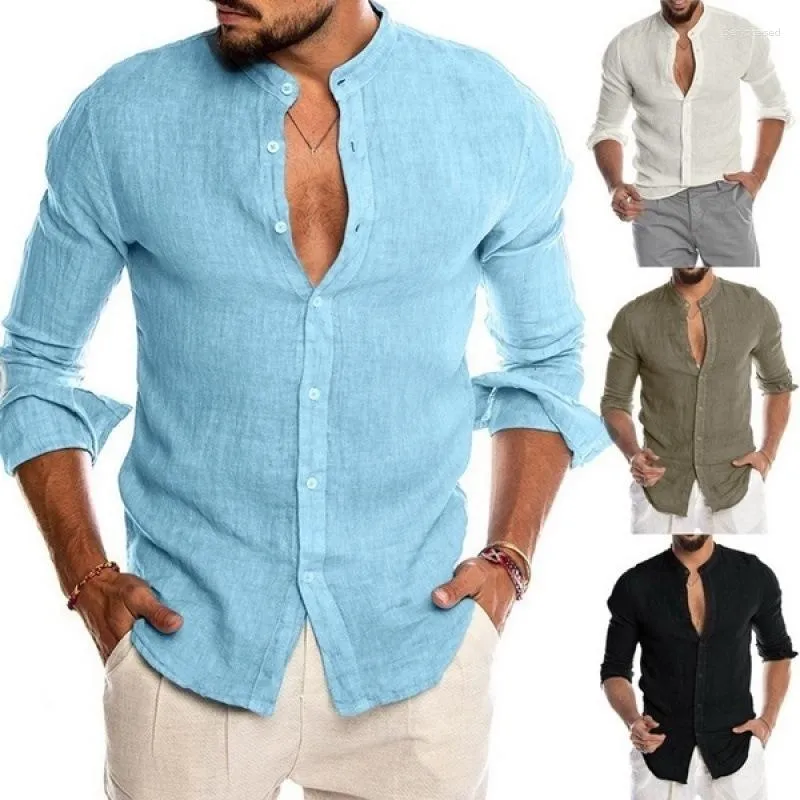 Camisas casuais masculinas outono luxo camisa formal masculino ajuste fino vestido de negócios botão para cima tops 2023 panos
