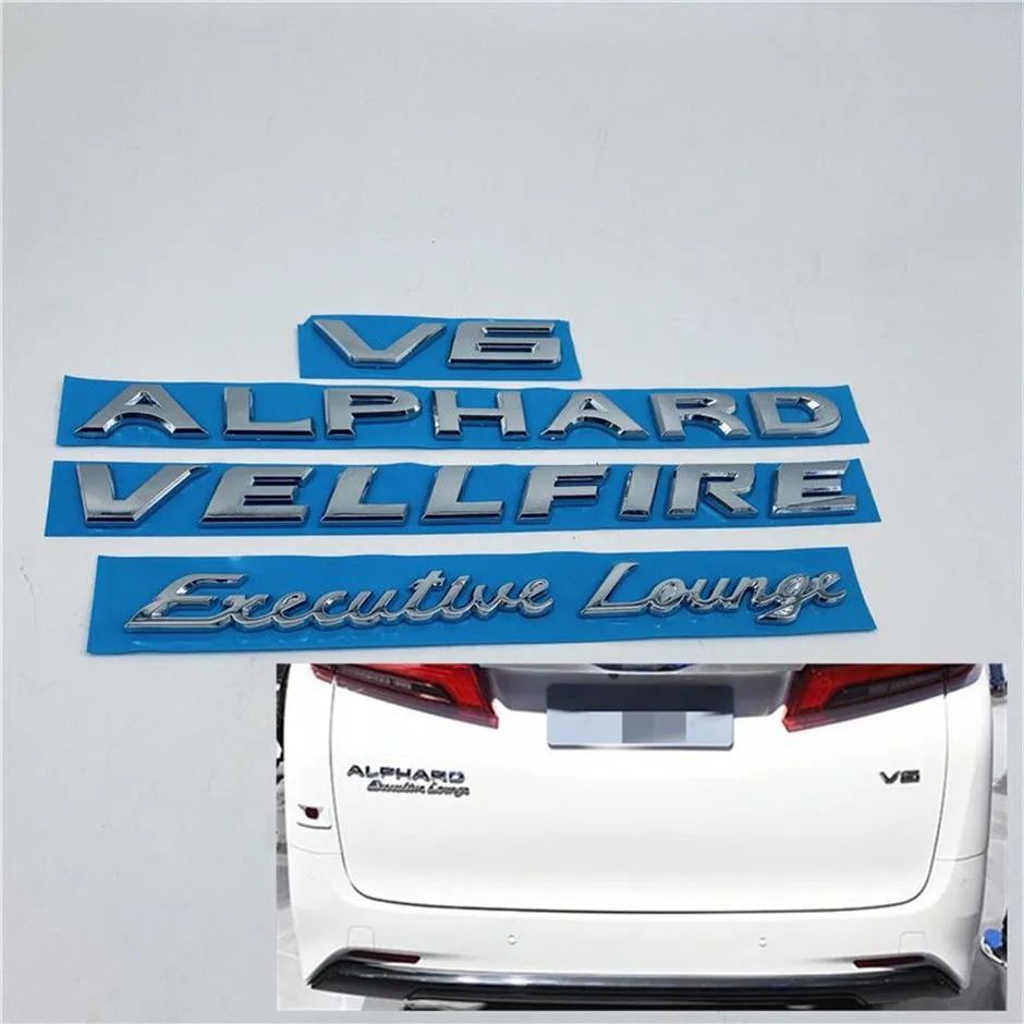 Voor Toyota ALPHARD VELLFIRE Executive Lounge V6 Kofferbak Embleem Logo Badge Sticker Sticker229h