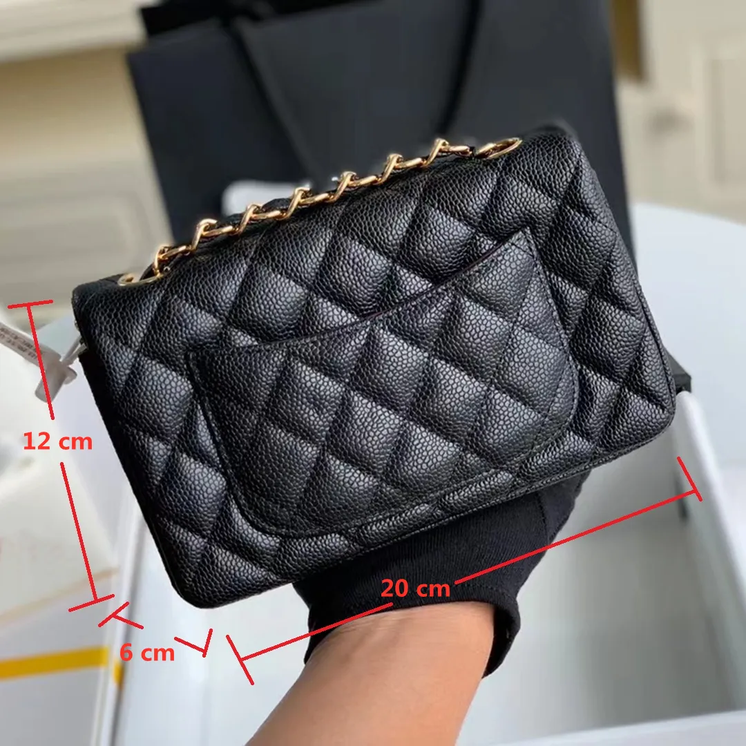10a högsta kvalitet cross body väska designer väska 20 cm kaviar lammskinnsäckar purses designer kvinna handväska x017