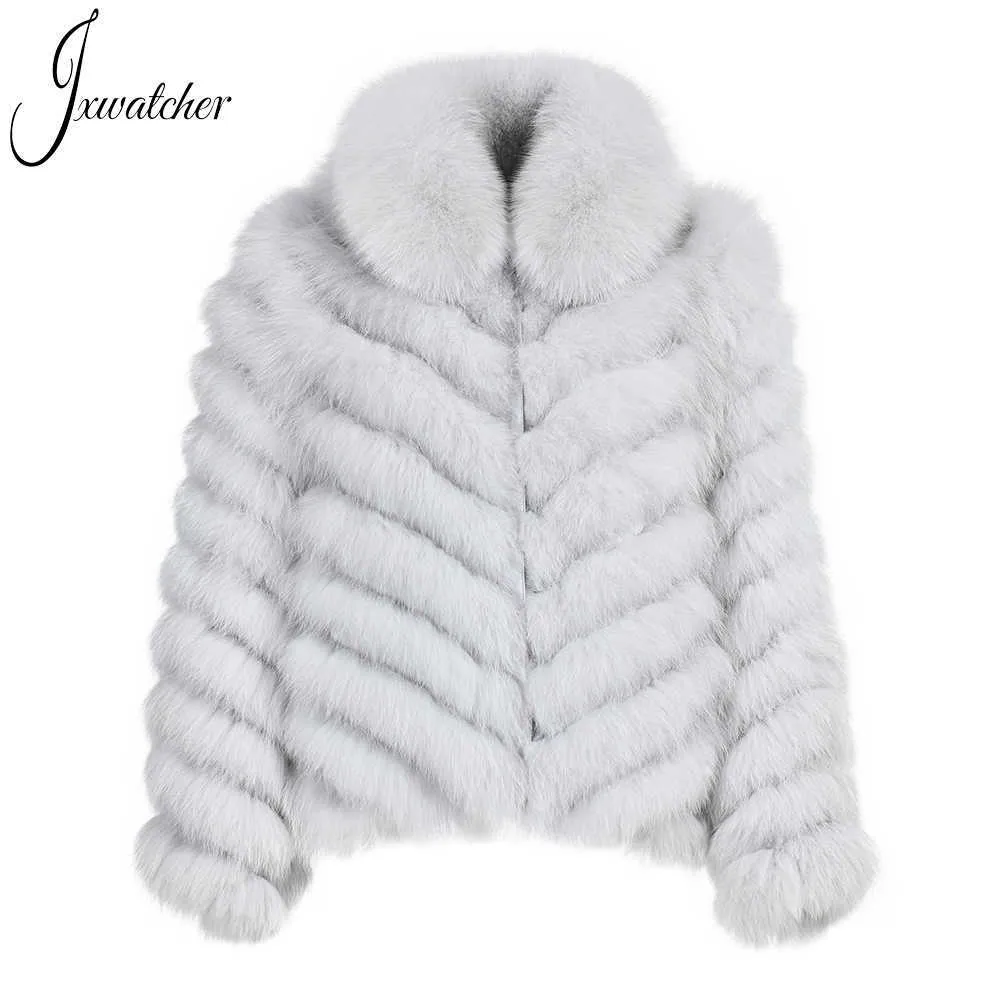 Casaco de pele de pele sintética Jxwatcher real forro de seda jaqueta de desgaste reversível feminino inverno quente personalizado luxo suave casaco de pele de alta qualidade senhora HKD230727