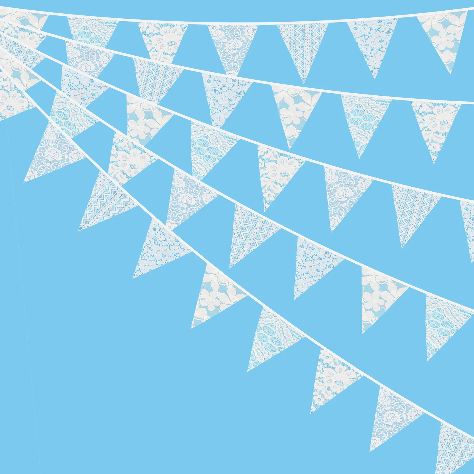 Banner Flagi 10m 36 Koronki Pnorek Hessian Flagi Urodziny Karnawał Bunting Weddna Decor Dekor Banner Dom Baby Shower Garland 230731