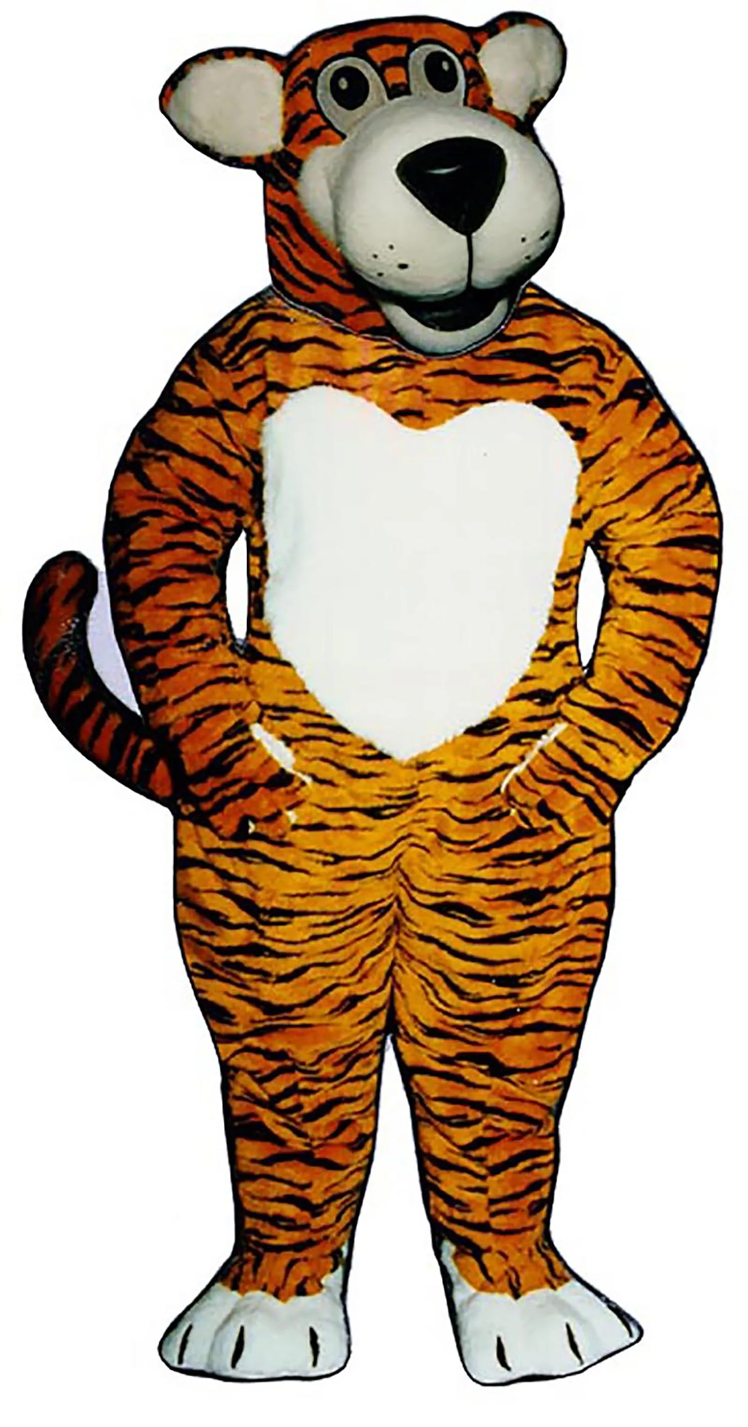 SOURIANT TIGRE mascotte Costumes personnage de dessin animé tenue costume noël tenue de fête en plein air taille adulte publicité promotionnelle vêtements