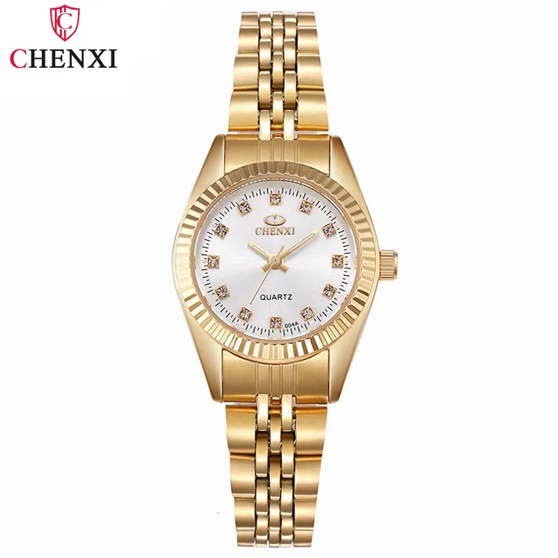 Horloges CHENXI Merk Top Luxe Dames Gouden Horloge voor Vrouwen Klok Vrouwelijke Dames Jurk Quartz Waterdicht Horloges 230729