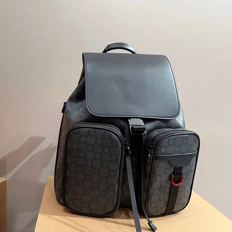 Designer Rugzak Tas Mannen Canvas Bagage Rugzak Vakantie Reistas Man Luxe Schoudertas Plunjezak Klassieke Geruite Patroon Handtas Rugzak Grote Capaciteit