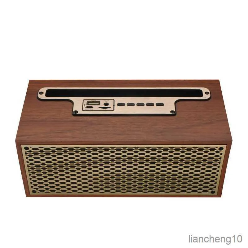 Altoparlanti portatili Vintage Wood Grain Bluetooth Wireless Home Subwoofer Mini sistema audio portatile esterno a lungo raggio R230731