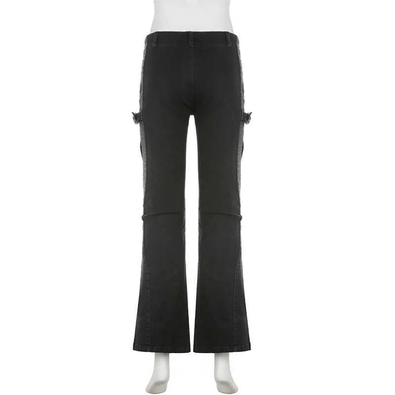 Darlingaga Gothic Punk Skinny Flare Jeans For Women Slim Black Harajuku  Denim Low Waist Bootcut Trousers Womens With Korean Stretch Capris L230619  From Liancheng01, $17.3