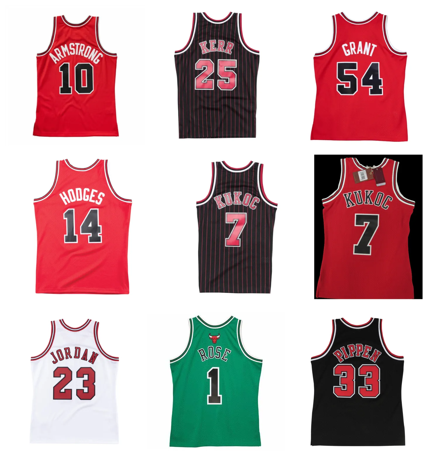 23 Michael Jor e Toni Kukoc Scottie Pippen Maglia da basket Craig Hodges Derrick Rose Rodman BJ Armstrong HORACE GRANT Ritorno al passato Taglia S-XXL