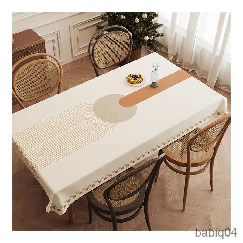 Tkanina stołowa Nowy styl nordycki minimalistyczny obrus dekoracja domu tkanina drukująca mata mata Nieprzestrzegalna R230731