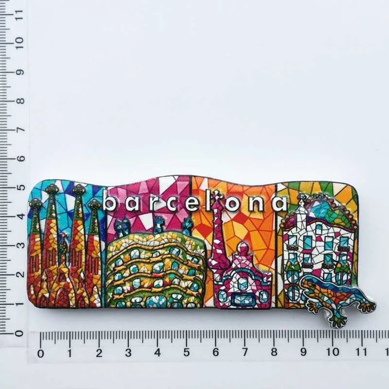 スペイン　バルセロナBarcino タイル　モザイク　アートデザインマグネット 4b3ecb6f-53e1-4af5-a539-