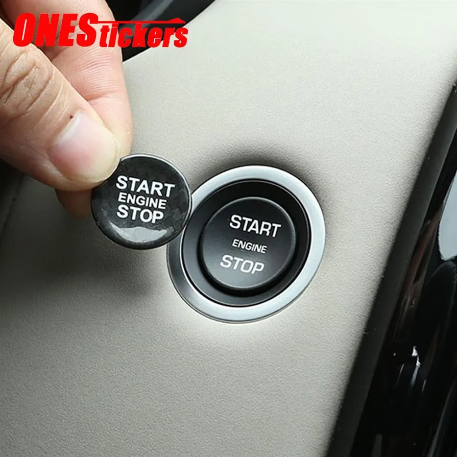 ランドローバーディスカバリー用5レンジローバースポーツVogue Evoque Velar for Jaguar E-Pace XJ F-Type Engine Start Stop Button Trim Cover1722