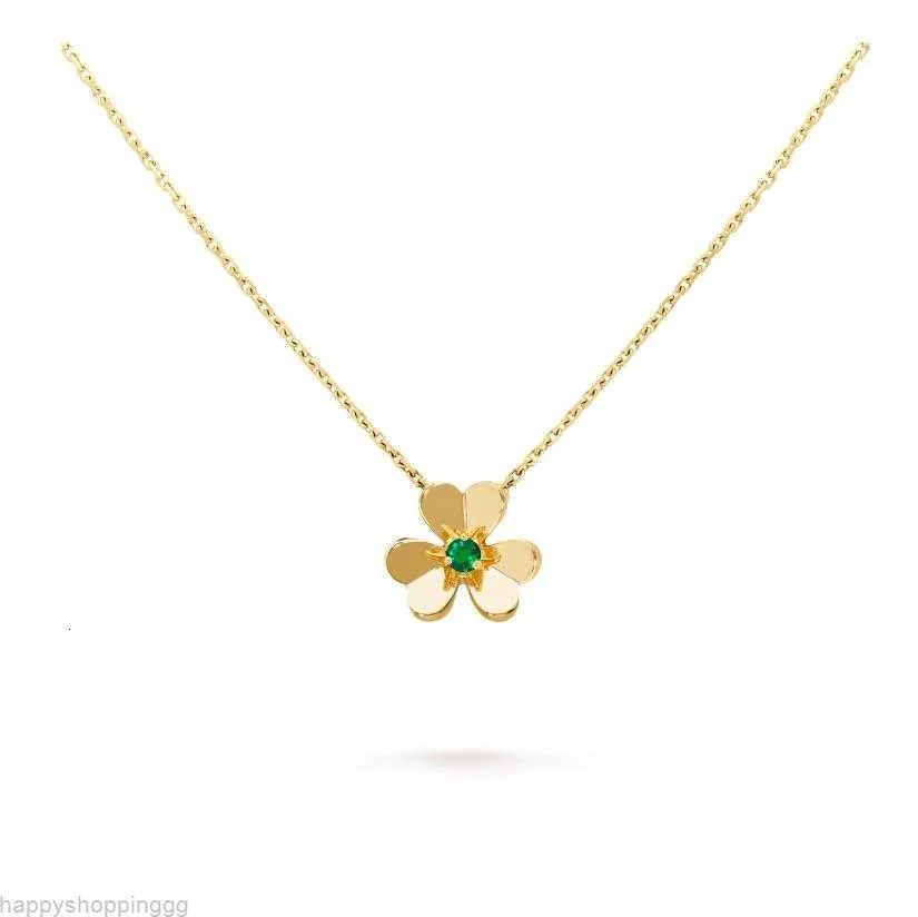 Frivole Pendant Necklace 3 Leaf Clover Multiple Specifications Styles Gold Rose Silver Crystal Mini Small555555566