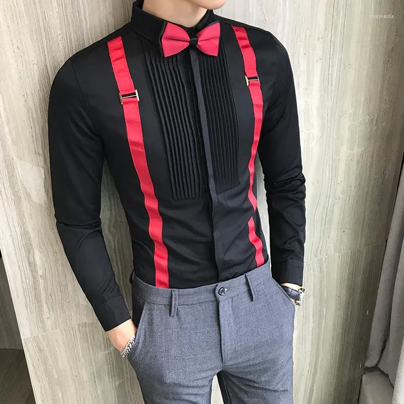 Camisas Sociais Masculinas Camisa Smoking E Gravata Borboleta No