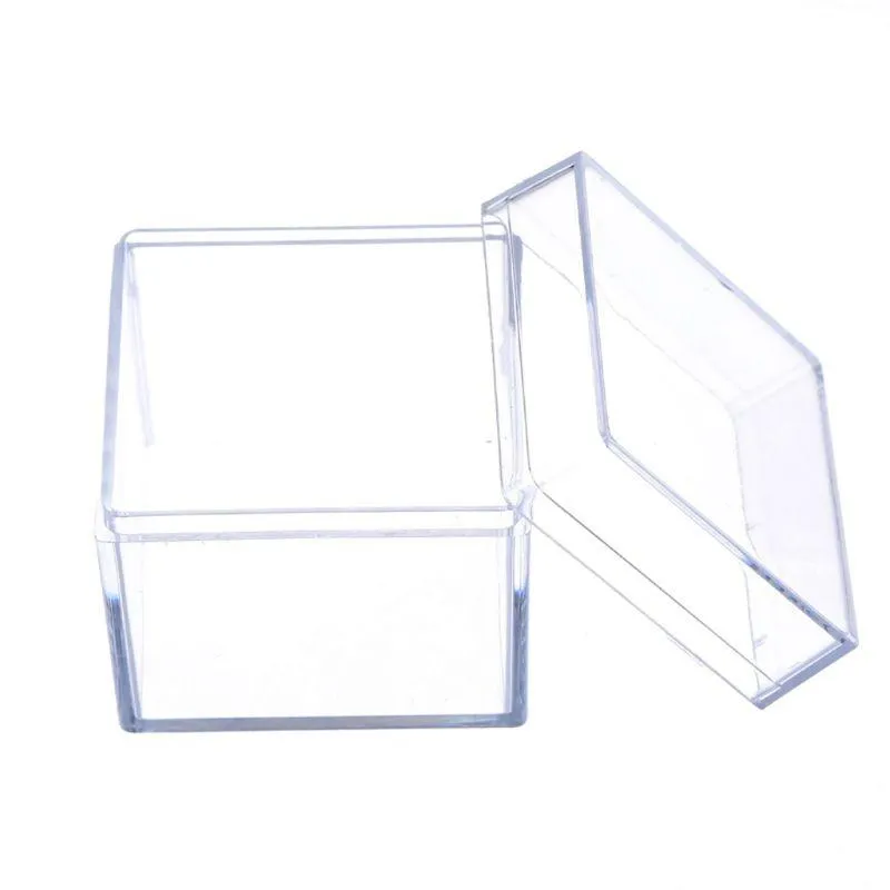 Jewelry Tools Other Clear Acrylic 5 Sided Display Storage Box Case Square Cube Props BoxOther