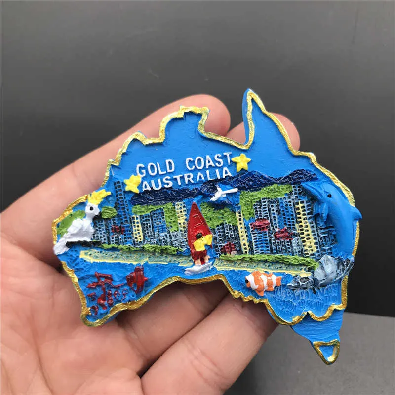 Calamita da frigorifero 3D Sydney Australia, souvenir da viaggio, fatto a mano, magnete per frigorifero Australia decorazione casa e cucina adesivo magnetico