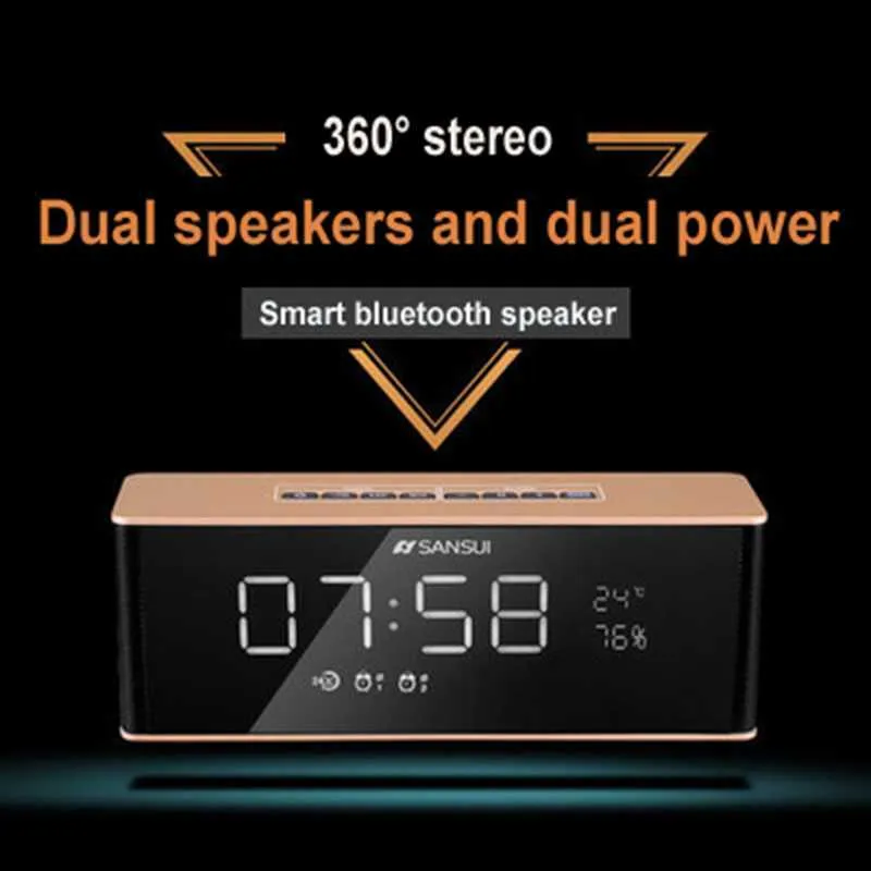 Portable Sansui Wireless Bluetooth Speaker Column with LED Display, Clock,  Alarm, Music Center, Playback Support, and Sound Bar R230731