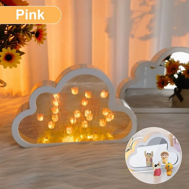 Stickers Muraux 2023 DIY Nuage Tulipe LED Veilleuse Fille Chambre Ornement  Creative Po Cadre Miroir Lampe De Table De Chevet À La Main Cadeau  Danniversaire 230731 Du 11,59 €