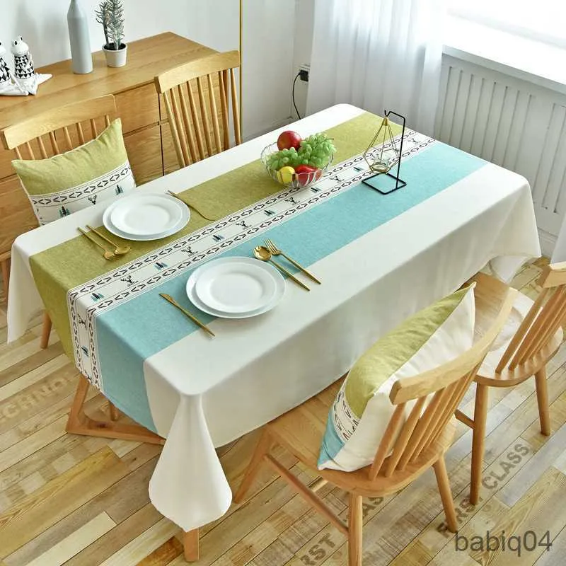 Nappe de table élégante nappe rectangulaire imprimée multicolore moderne pour la décoration de table et de la maison nappe de café imperméable R230731