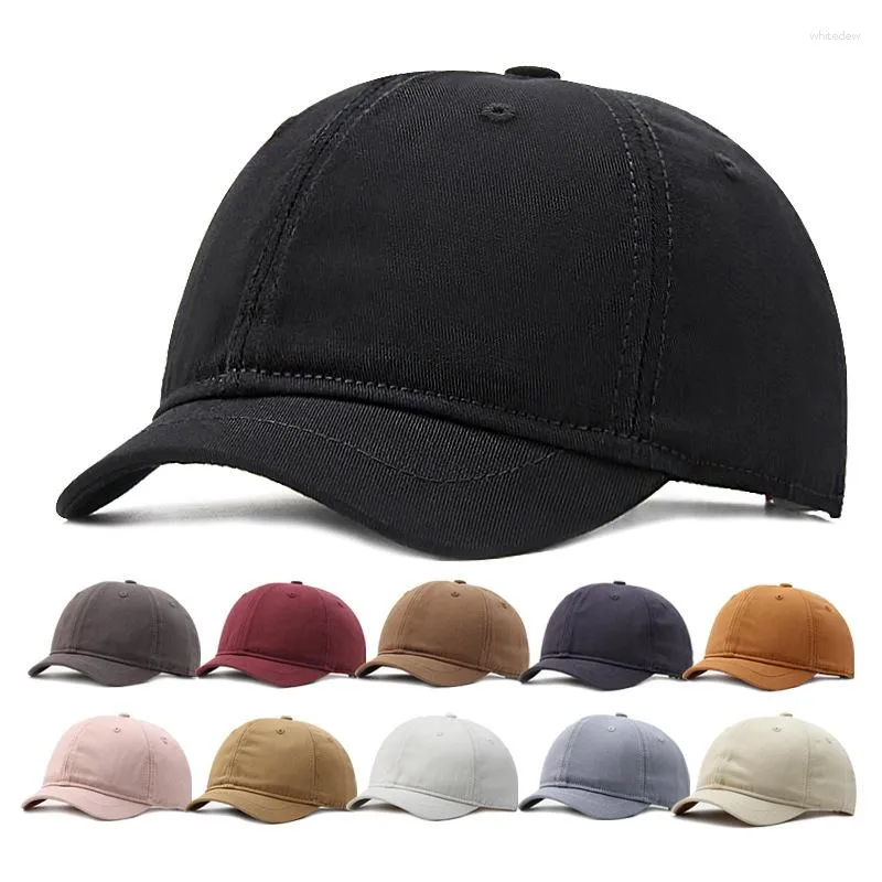 Berretti a sfera Berretto sportivo Berretto da baseball a tesa corta Cappelli tinta unita per donna Uomo Visiera da equitazione all'aperto Casual Snapback Gorras