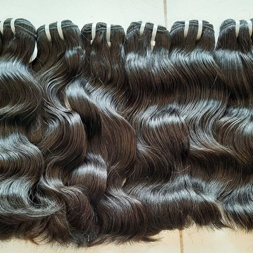 1 oferta de extensiones de cabello humano crudo vietnamita ondulado 100%, extensión de cabello sin procesar de Color Natural