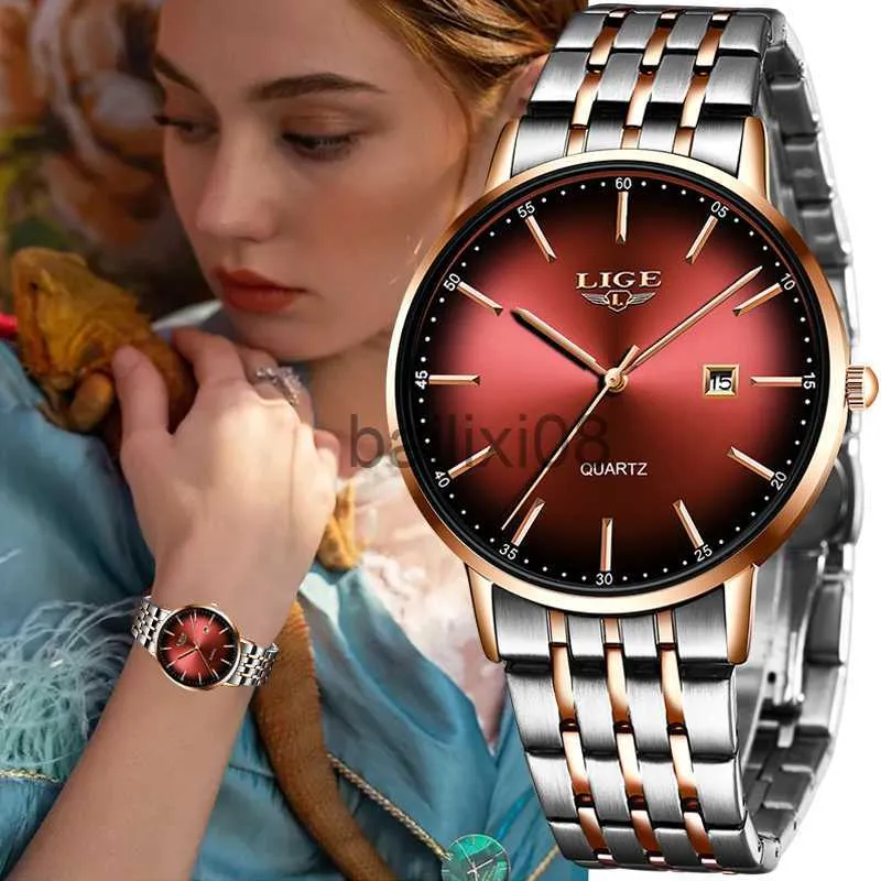 Altri orologi LIGE Orologio da donna al quarzo giapponese Moda orologio da polso femminile Svizzera Marchio di lusso reloj mujer Orologio da donna impermeabile Brelet J230728