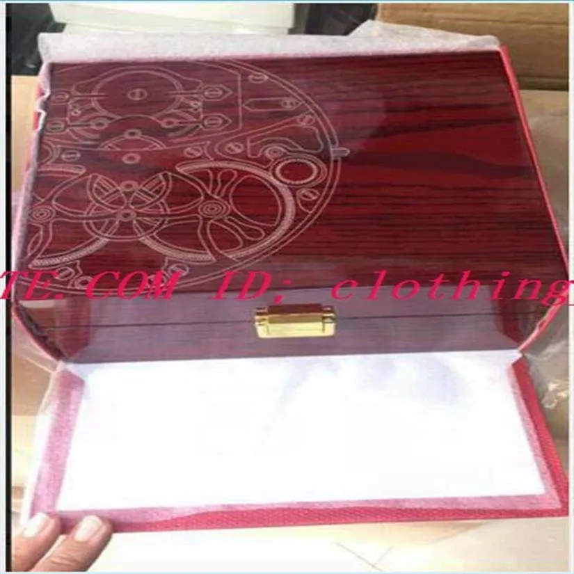 Super High Quality Topselling Red Nautilus Watch Original Box Papers Card Wood Boxes Handväska för Aquanaut 5711 5712 5990 5980 WATC2406