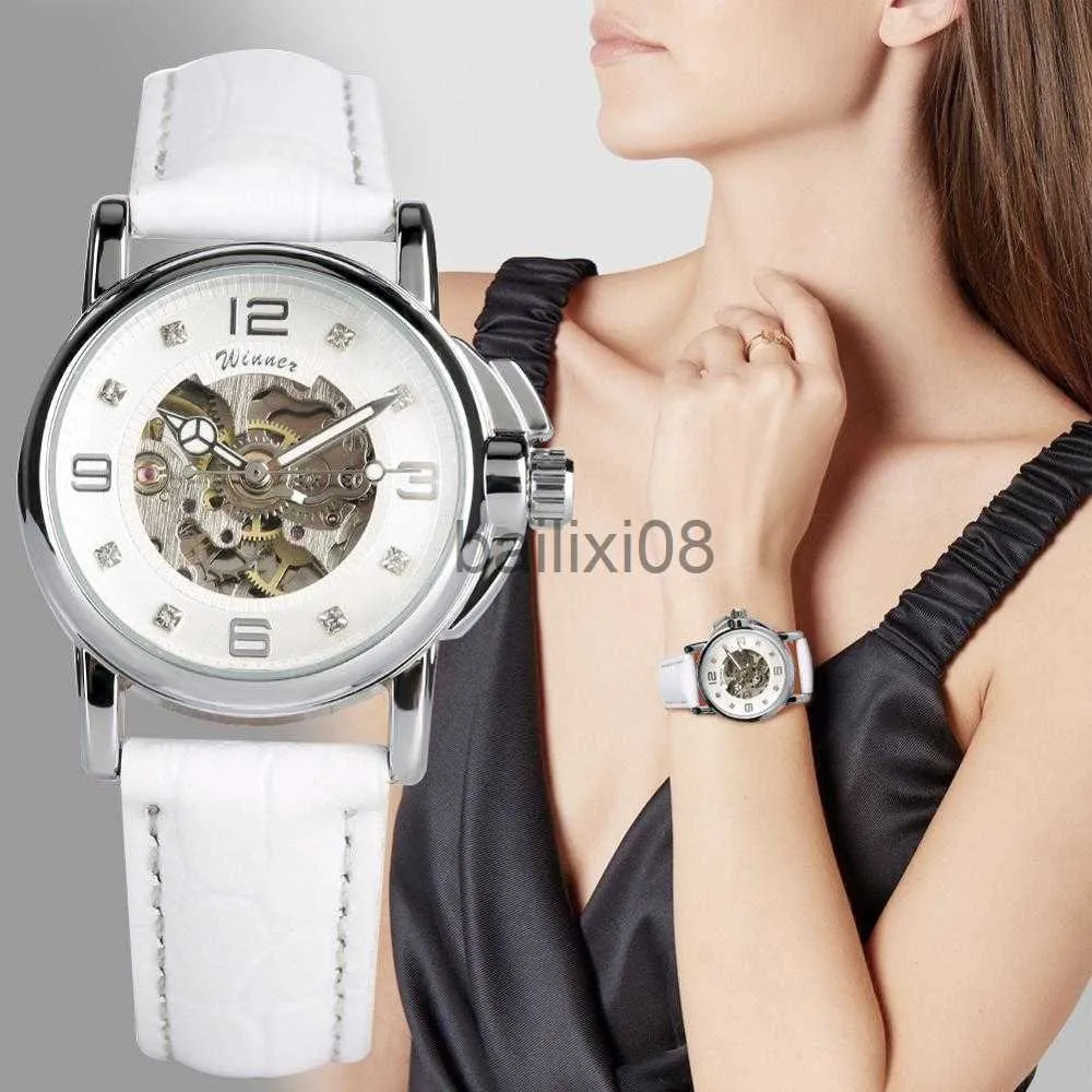 Andere Uhren Damenuhr Automatische mechanische Uhr Damenuhr Skelette Armbanduhr Hollow Out Automatik-Selbstaufzug J230728