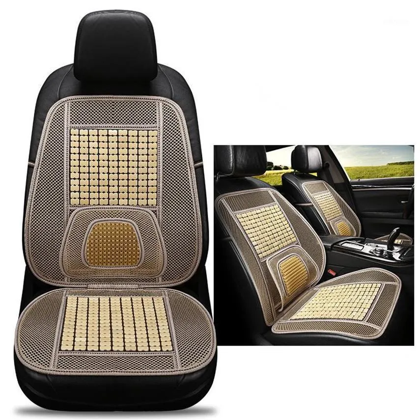 Housses de siège de voiture quatre saisons avec une seule pièce de Cool Pad coussin en bambou été respirant tapis Ventilation1278S