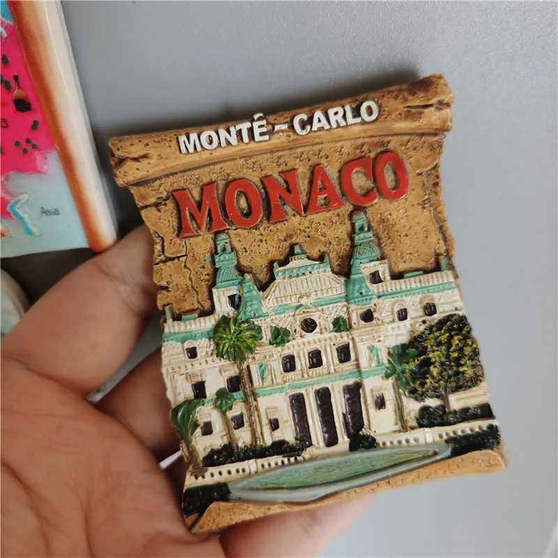 3D Monaco Fridge Magnet - Resin Handmade Souvenir Gift For Travel Memories & Kitchen Decor