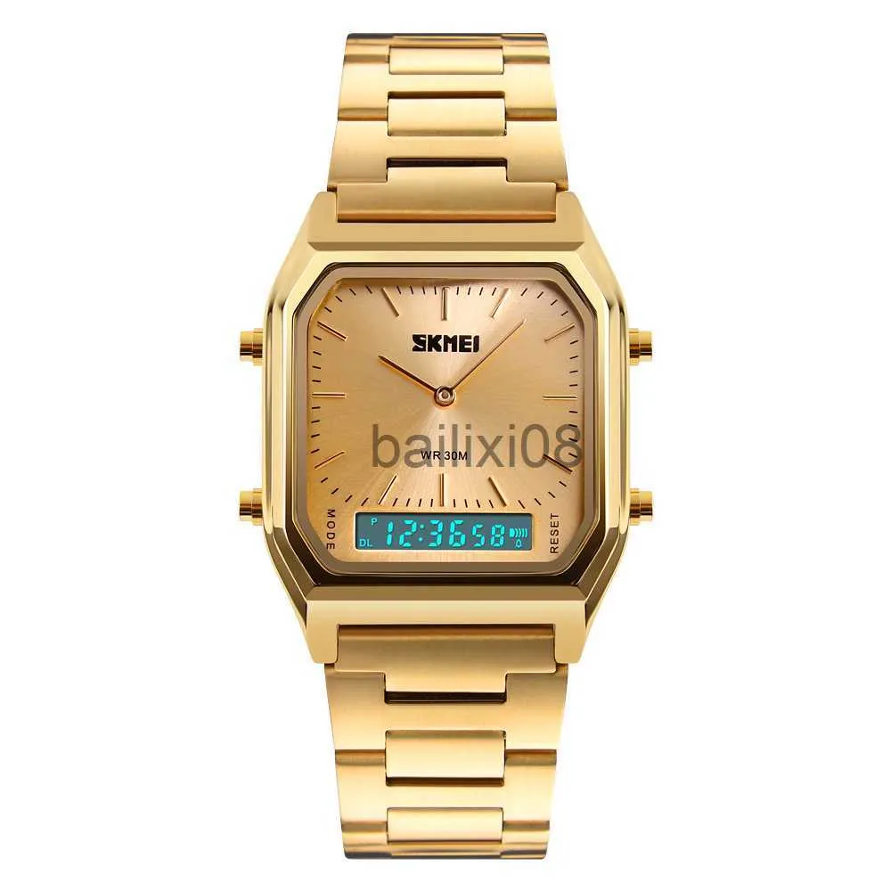 Outros Relógios SKMEI New Man Relógios Esportivos Moda Casual Quartzo Relógios de Pulso Cronógrafo Digital Bk Light Relógio À Prova D' Água Dual Time 1220 J230728