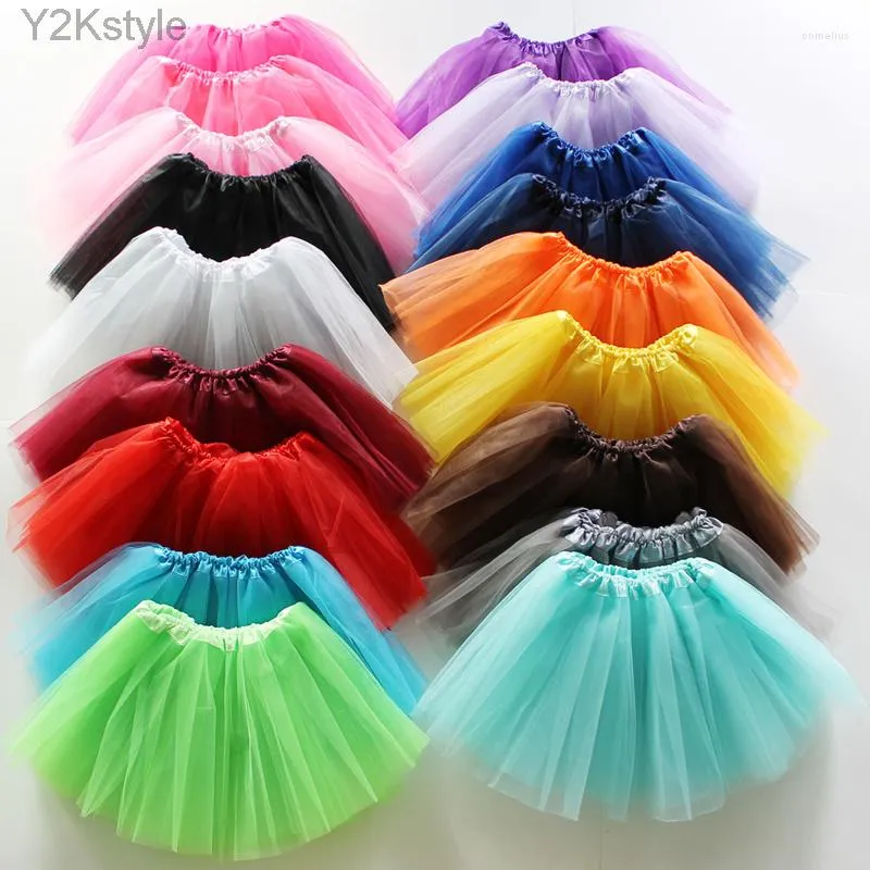 Saias Muti Cores Tutu Saia Para Mulheres Elastic Ballet Dancewear Tutus Mini Fada Amarelo Tule Mãe Filha