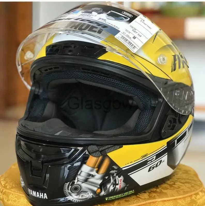 オートバイヘルメットフルフェイスレーシングABS Yellow 2024 R1記念版