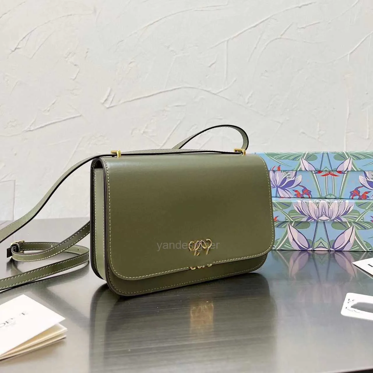 Women s Designer Handbag Genuine Leather Small Square Bag Single Shoulder Messenger Bag Shopping Handbag