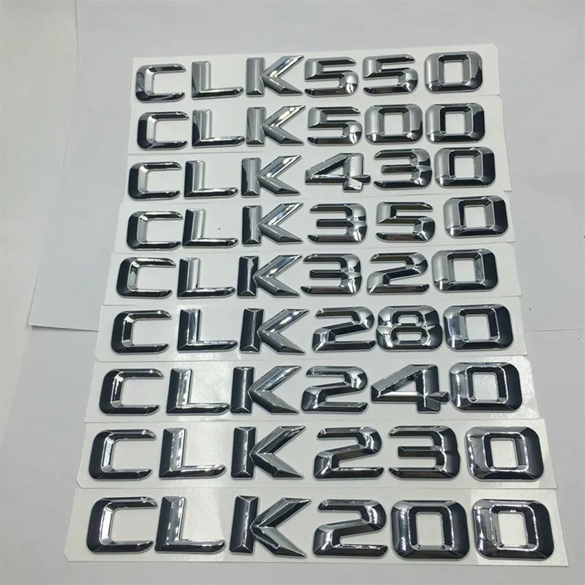 Voor Mercedes Benz CLK200 CLK230 CLK240 CLK280 CLK320 CLK350 CLK430 CLK500 CLK550 Achterlichten Embleem Nummer Letters Badge Sticker230W