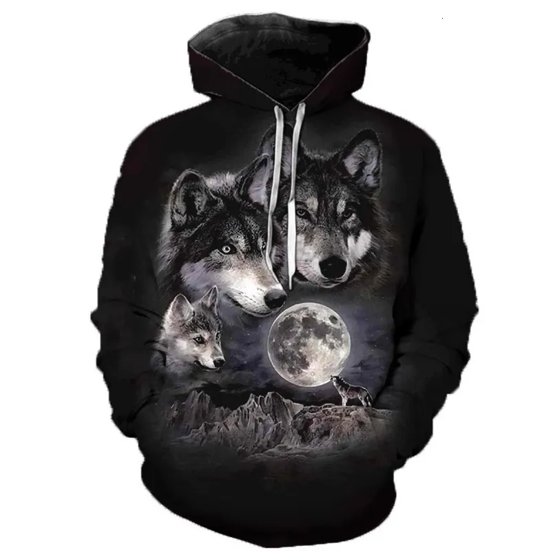 3d wolf sweatshirt top
