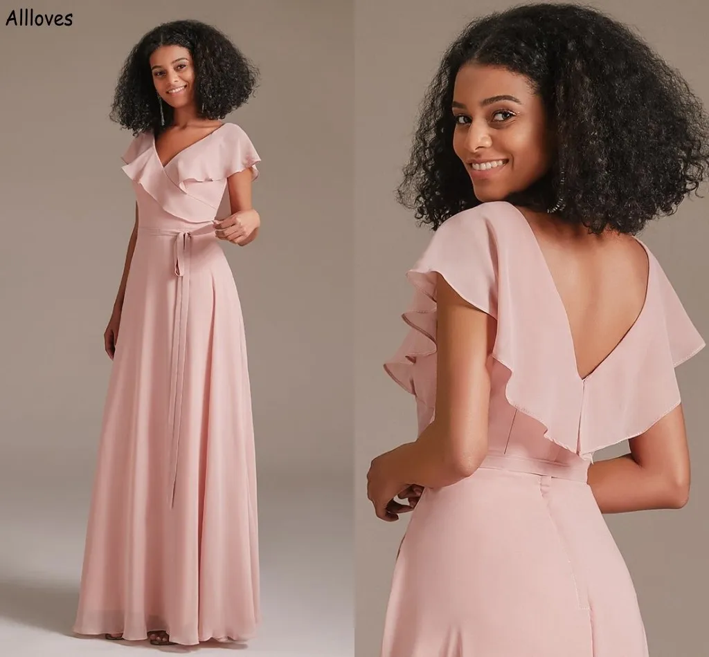 Blush pink chiffon dress hotsell