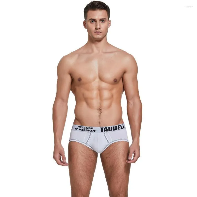 Underpants Tauwell Men's Briefs Comfortable Sports Cotton Underwear Black And White Low Rise