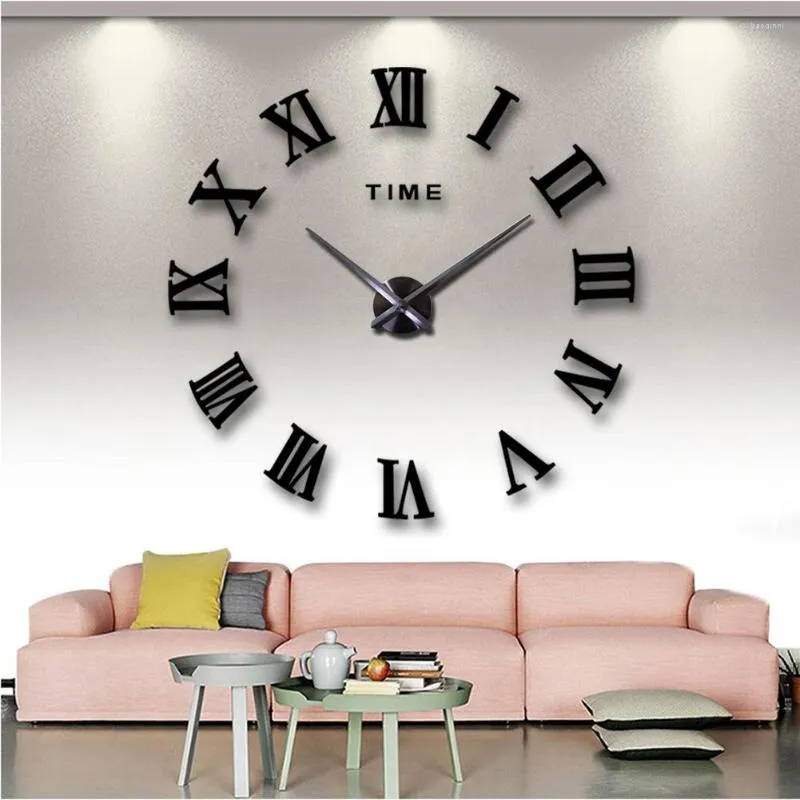 Horloges murales décor horloge numérique acrylique étude décoration ronde moderne Table accessoires maison véritable