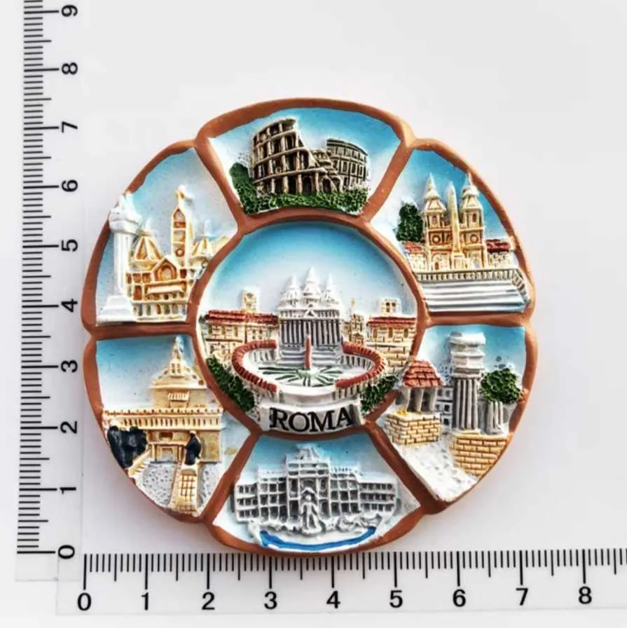 Calendario Magnete Frigorifero Italia World Travel - Souvenir Roma 8x6 Cm