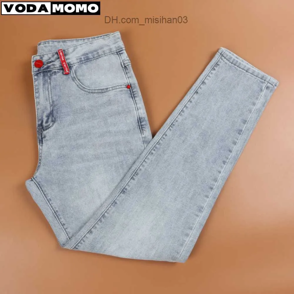 Herenbroeken 2023 Nieuwe jeans Herenmode Gat Straatjurk Rechte jeans Lente Zomer Motorfiets en fiets Strakke casual jeans Heren Y2K Z230731