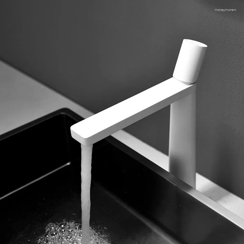Rubinetti lavabo bagno Rubinetto bianco rame Lavabo da tavolo Minimalista Lavaggio creativo