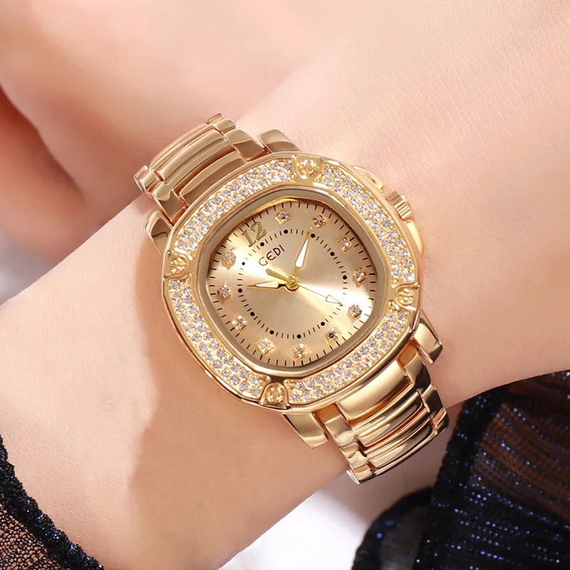 Montre femme montres de haute qualité luxe décontracté designer quartz-batterie en acier inoxydable 40.5mm montre