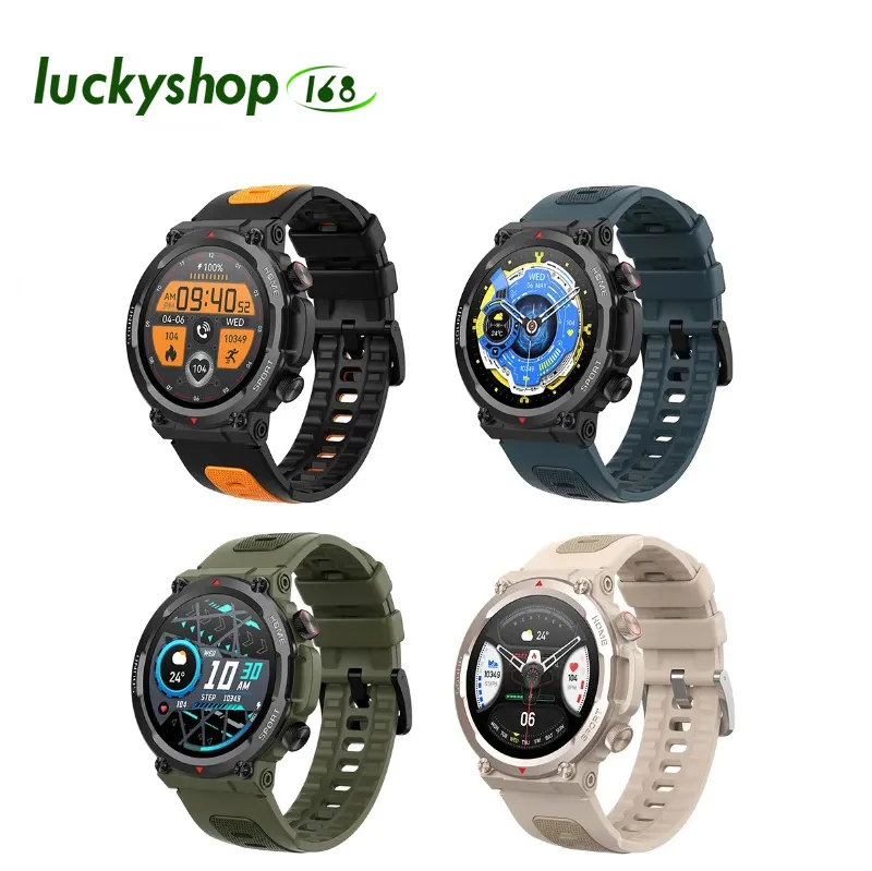 Smart Watch S56T BT Ring Smartwatch Outdoor Sports Fitness Tracker Heart Rate Pressure Tryck Arvur Waterproof för Android iOS