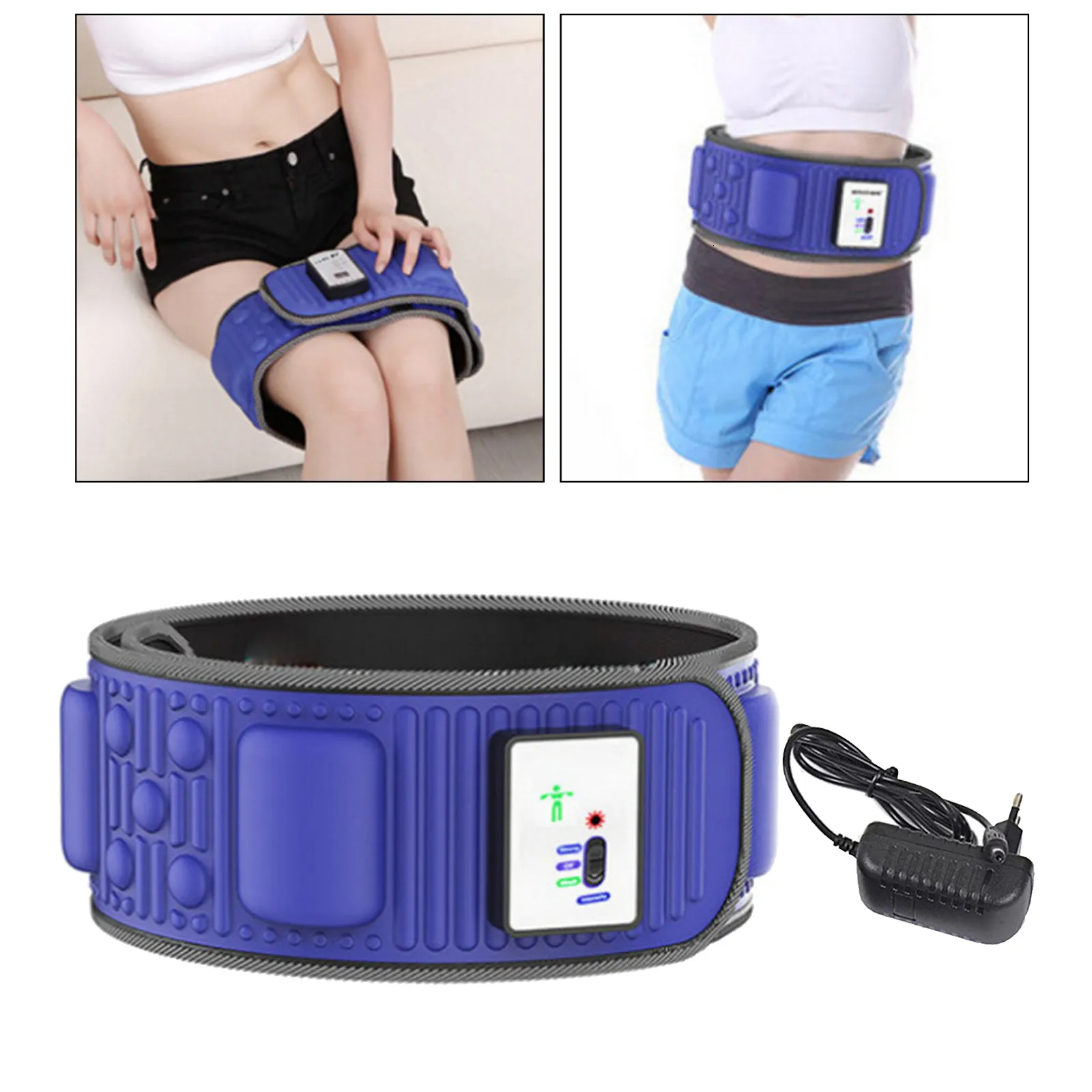 Electric Slimming Belt Training Stimulator Body Vibrating Belly Waist Trainer Massager Home Gym Waist Trimmer Weight Loss