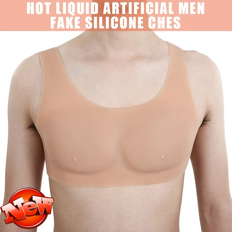 Göğüs Formu Silikon Yapay Sahte Göğüs Kası Erkekleri Geliştirir Vücut şekillendirici simülasyon Pectoralis Cosplay Cadılar Bayramı 230731