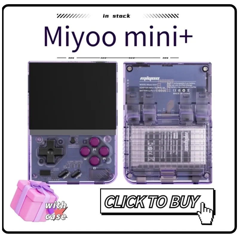 Portable Game Players MIYOO MINI PLUS 3 5 Inch PLUS V3 Retro Handheld Console Pocket Rechargeable Hand Held System 230731