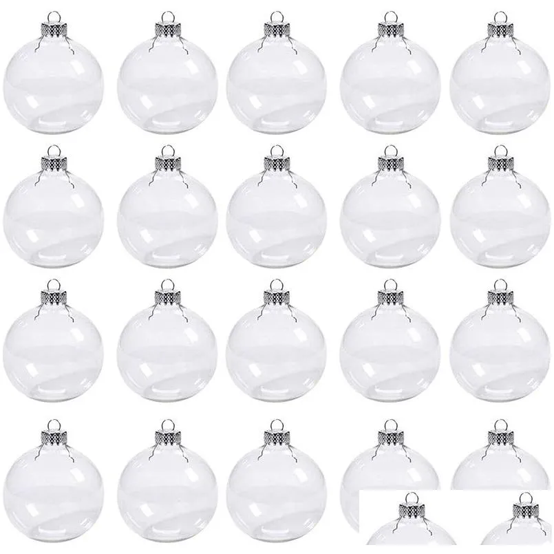 Christmas Decorations 6Cm 8Cm 10Cm Clear Decoration Ornament Plastic Ball Diy Fillable Baubles Xmas Tree Hanging Balls For New Year Pa Ot1Vi