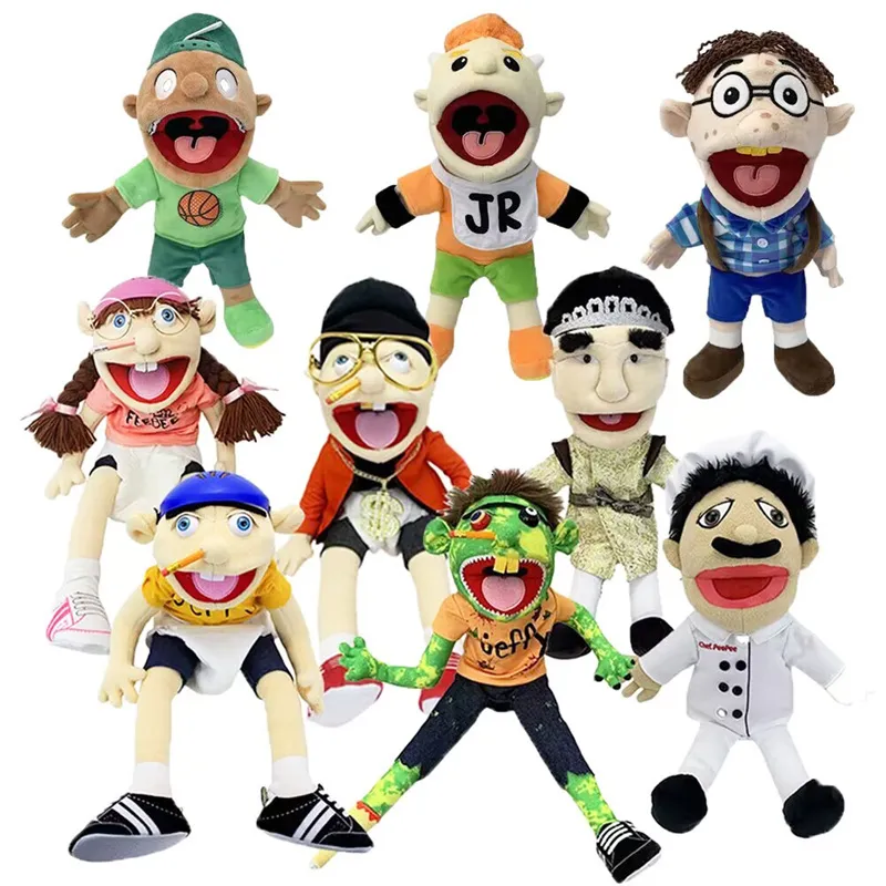 Jeffy Hand Puppet And Feebee Rapper Zombie Grinch Singing Doll Toy