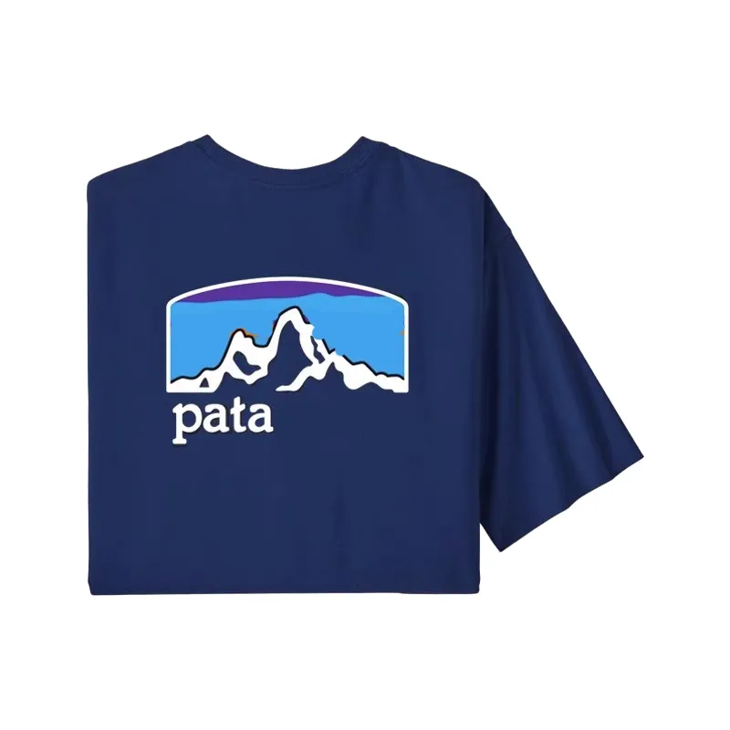 Tişörtlü erkek gömlek tasarımcısı tişörtler grafik tee erkek tişörtleri pamuk mavi siyah whirt açık hava ayak tırmanışı bir dağa tırmanma S m l xl 2xl 3xl yüksek qua 163