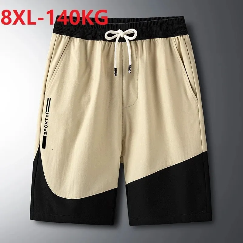 Heren Shorts 2023 Zomer Mannen Patchwork Sport Shorts High Street Wear Korea Stijl Elasticiteit Grote Maat 6XL 7XL 8XL Skateboard Broek 230731